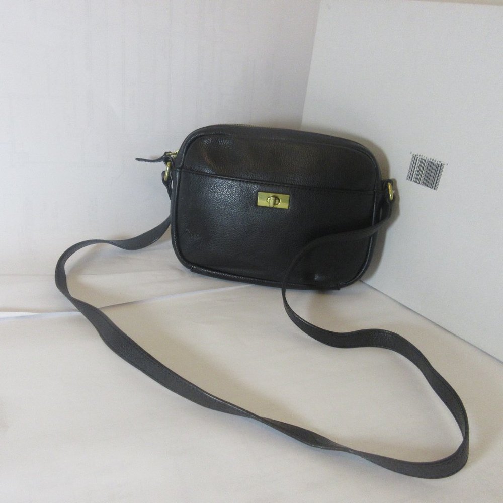 J.Crew Black Leather cross body bag